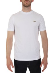 karl lagerfeld t-shirt metallic logo λευκο