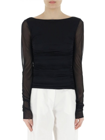 emporio armani top σουρα πλαι διαφανεια μαυρο σε προσφορά
