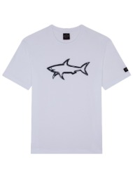 paul&shark t-shirt big logo λευκο