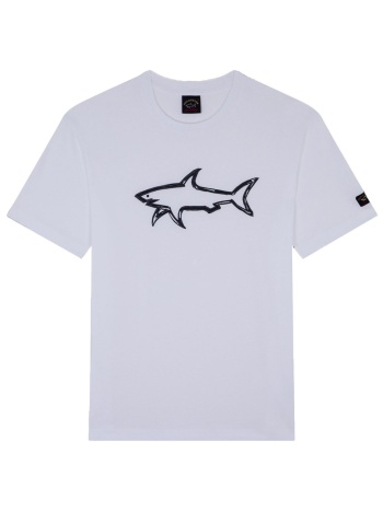 paul&shark t-shirt big logo λευκο