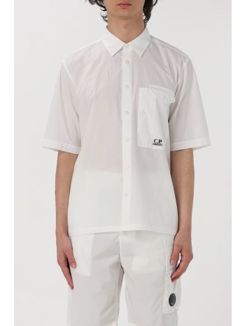 c.p. company πουκαμισο τσεπη logo λευκο