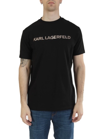 karl lagerfeld t-shirt crewneck logo μαυρο σε προσφορά