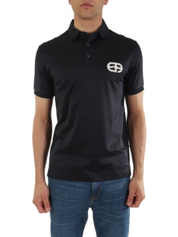 emporio armani polo logo μπλε σε προσφορά