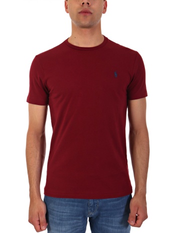 ralph lauren t- shirt custom slim fit logo μπορντω σε προσφορά