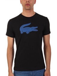 lacoste t-shirt ultra dry logo μπλε-σιελ