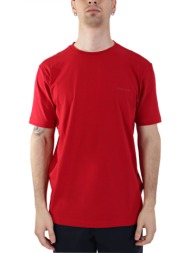 hechter t-shirt jersey logo αναγλυφο μικρο κοκκινο