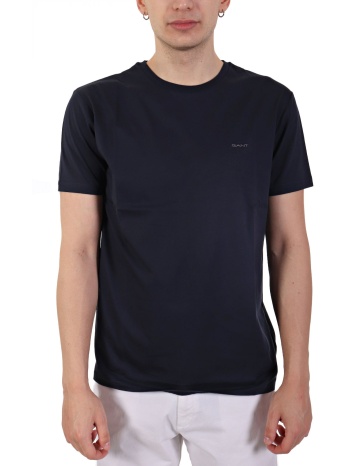 gant t-shirt slim mercerized ss μπλε