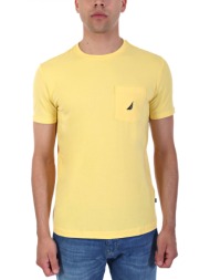 nautica t-shirt deck active stretch logo κιτρινο