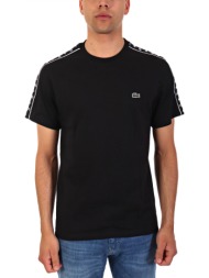 lacoste t-shirt regular fit logo μαυρο