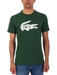 lacoste t-shirt regular fit logo πρασινο