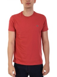 lacoste t-shirt regular fit logo κεραμιδι
