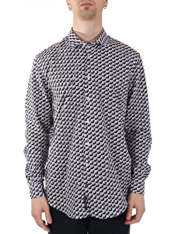 hechter πουκαμισο casual modern fit με σχεδιο μπλε-λευκο σε προσφορά