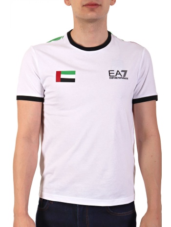 armani 7 t-shirt logo uae flag λευκο-πρασινο σε προσφορά