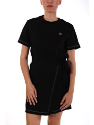 lacoste φορεμα mini logo δεσιμο στη μεση μαυρο