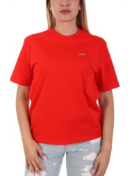 lacoste t-shirt relaxed fit logo κοραλι