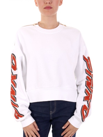 pinko φουτερ nausicaa maglia felpa garzatα logo μανικι σε προσφορά