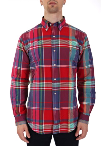 ralph lauren πουκαμισο καρω button down custom fit logo σε προσφορά