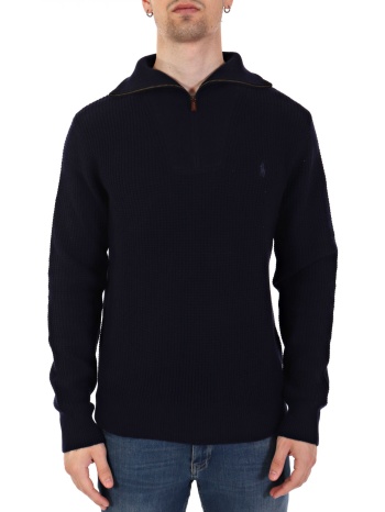 ralph lauren πλεκτο halfzip logo μπλε σε προσφορά