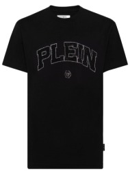 philipp plein t-shirt round neck logo μαυρο