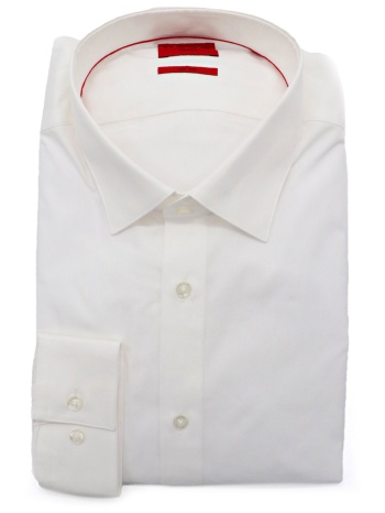 hugo πουκαμισο modern fit easy iron valerio λευκο σε προσφορά