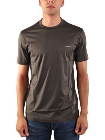 emporio armani t-shirt logo xaki σε προσφορά