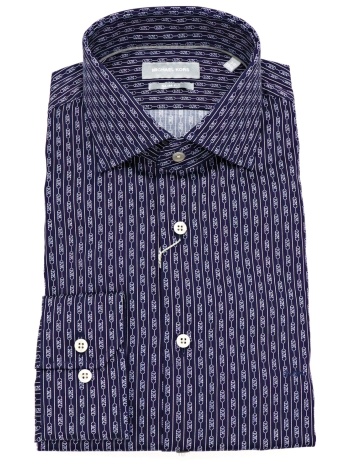 michael kors πουκαμισο all over logo slim fit μπλε σε προσφορά