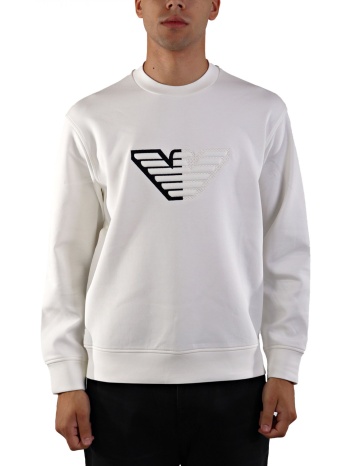 emporio armani φουτερ big eagle logo λευκο σε προσφορά