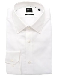 boss πουκαμισο μικροσχεδιο regular fit h-joe-kent-c1-214 λευκο