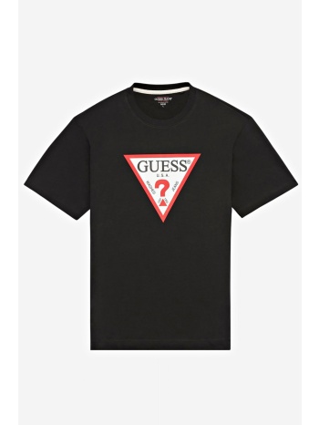 guess jeans t-shirt crewneck oversized fit logo μαυρο σε προσφορά