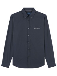 paul&shark πουκαμισο button down logo μαυρο