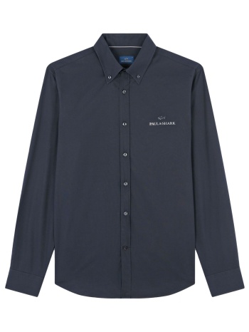 paul&shark πουκαμισο button down logo μαυρο σε προσφορά