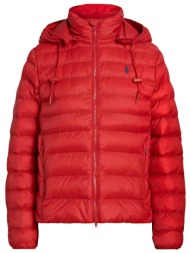 ralph lauren μπουφαν classics φουσκωτο πουπουλο αποσπωμενη κουκουλα κοκκινο