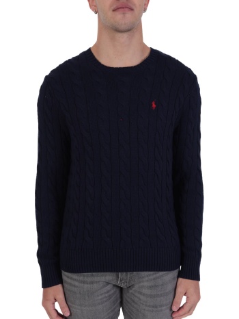 ralph lauren πλεκτο roundneck cable μπλε σε προσφορά