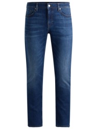 boss παντελονι jeans h- delaware slim fit μπλε