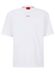 hugo τ-shirt dapolino logo λευκο