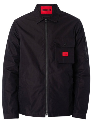 hugo πουκαμισο overshirt emmond logo μαυρο σε προσφορά