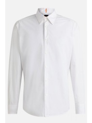 boss casual πουκαμισο regular fit relegant 6 m λευκο