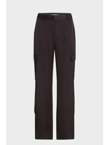 karl lagerfeld παντελονι σατεν cargo μαυρο σε προσφορά