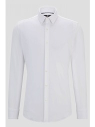 boss performance πουκαμισο slim fit p-hank-s-kent-c1-222 λευκο