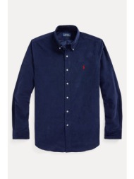 ralph lauren πουkαμισο κοτλε custom fit logo μπλε