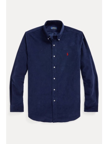 ralph lauren πουkαμισο κοτλε custom fit logo μπλε σε προσφορά