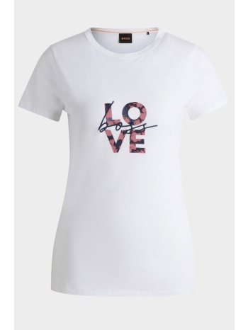 boss orange t-shirt c_elogo_print18 logo κεντημα /τυπωμα σε προσφορά