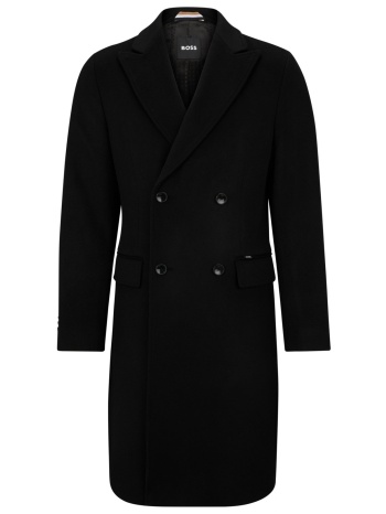 boss παλτο μακρυ slim fit h-hyde-db-peak-234 μαυρο