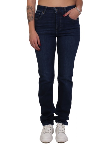 liu jo παντελονι jeans πεντατσεπο straight σκουρο μπλε σε προσφορά