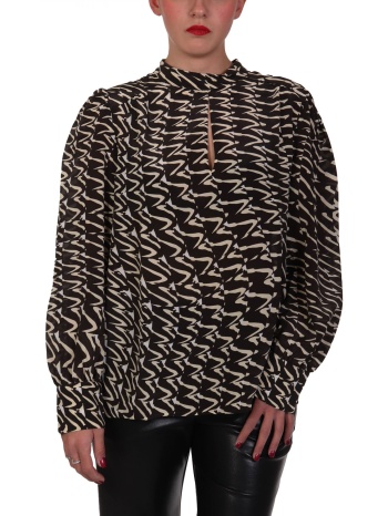 marella 2 μπλουζα egemone μανσετα εμπριμε μαυρο σε προσφορά