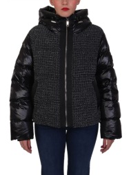 boss μπουφαν pombato φουσκωτο κοντο μαλλινο / υφασματινο μαυρο