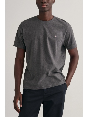 gant t-shirt reg shield ss γκρι