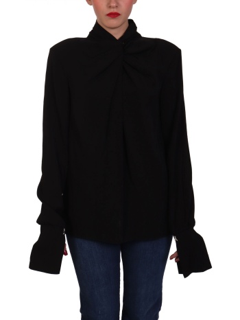 patrizia pepe μπλουζα μανσετα μαυρο σε προσφορά