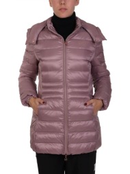 armani 7 μπουφαν φουσκωτο αποσπωμενη κουκουλα σαπιο μωβ