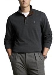 ralph lauren πλεκτο halfbutton fishbone logo γκρι